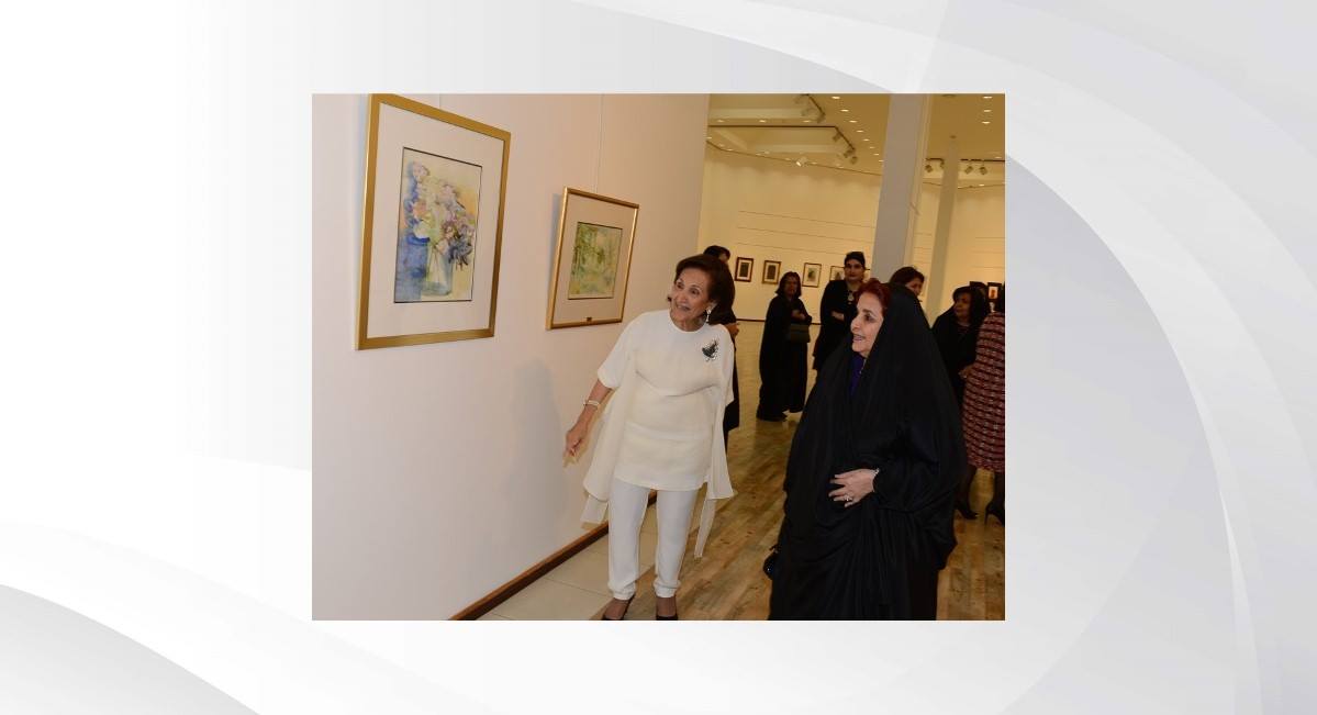 قرينة عاهل البلاد المفدى تفتتح معرض انطباعات 2 للفنانة صفية كانو