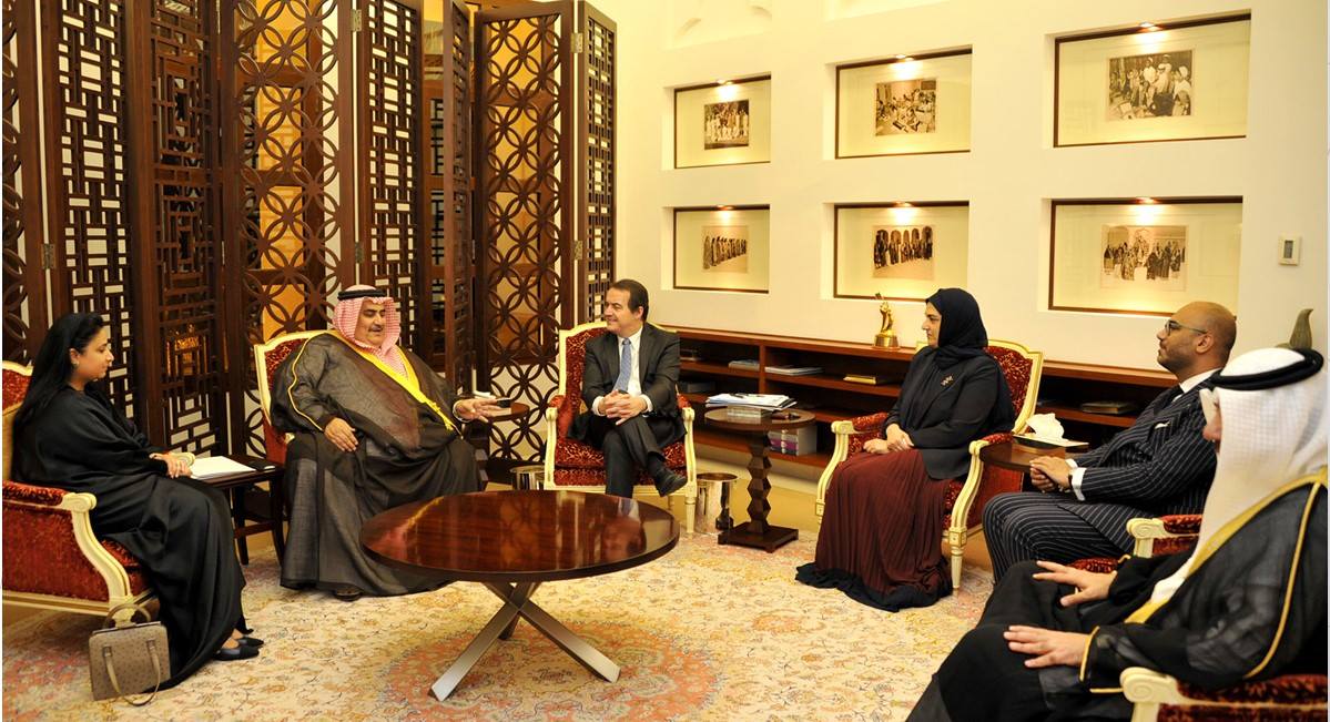 معالي الشيخ خالد بن احمد ال خليفة يستقبل يانك كليمارك مساعد الأمين العام للأمم المتحدة