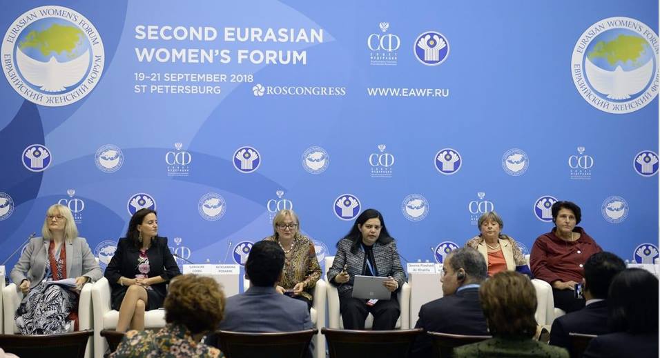الأعلى للمرأة يستعرض أمام المنتدى النسائي بروسيا جهود البحرين في تحقيق أهداف التنمية المستدامة